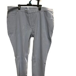 Isaac Mizrahi Live True Denim Crop Pull-On Jeans-Blue Quartz Plus 30